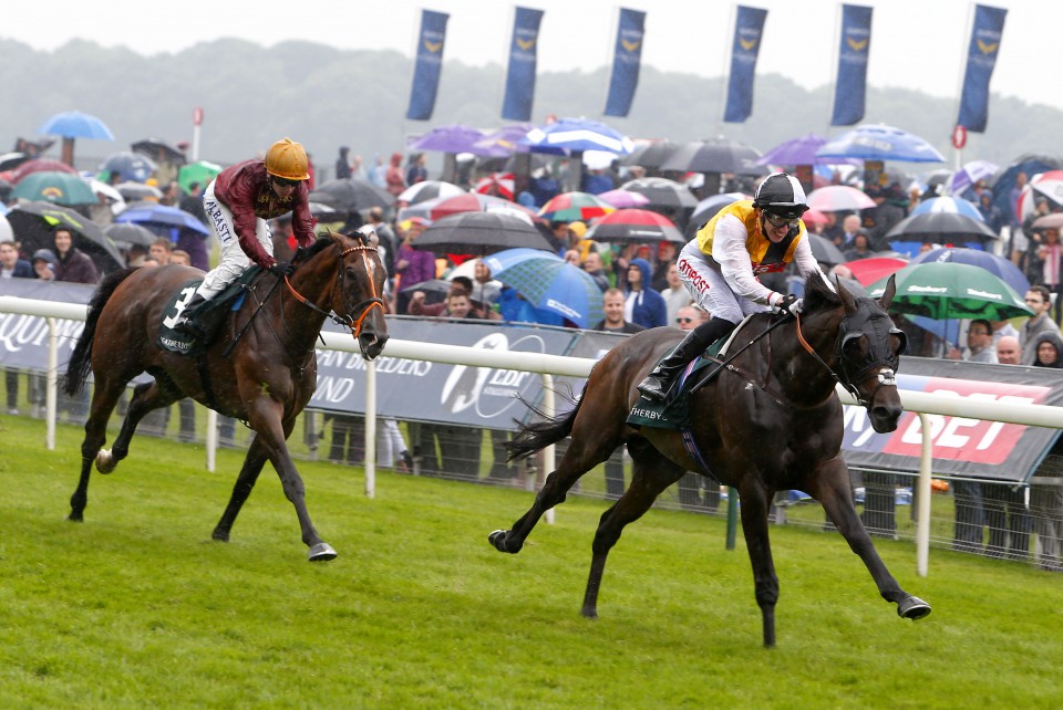 Quest For More and George Baker winning The Weatherbys Hamilton Lonsdale Cup from Pallasator