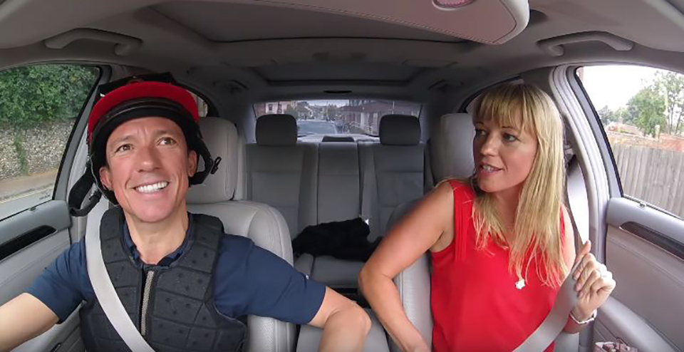 Frankie Dettori takes a spin with Sara Cox as they revisit his magnificent seven