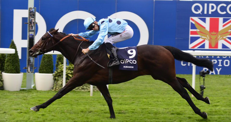 Almanzor and Christophe Soumillon win the QIPCO Champion Stakes